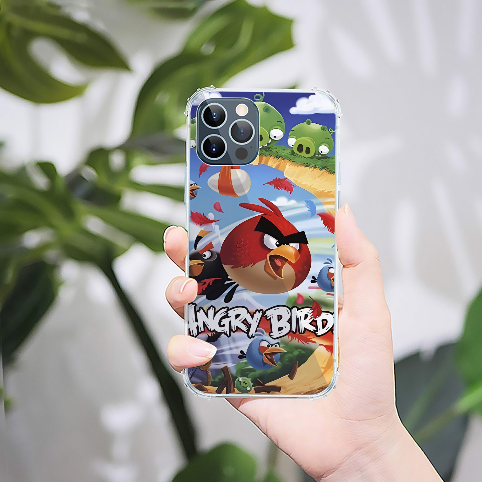 （画像用） Angry Birds アングリーバード 【iPhone 12シリーズ対応】透明スマホケース（クリアソフトケース）